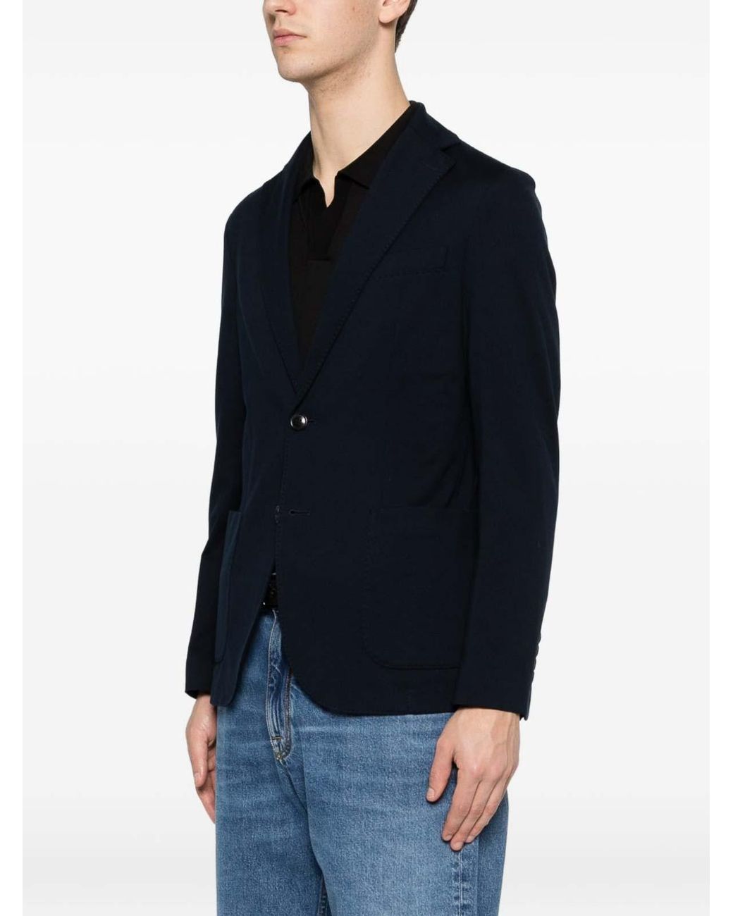 Circolo 1901 Blue Single-Breasted Cotton Jacket for men