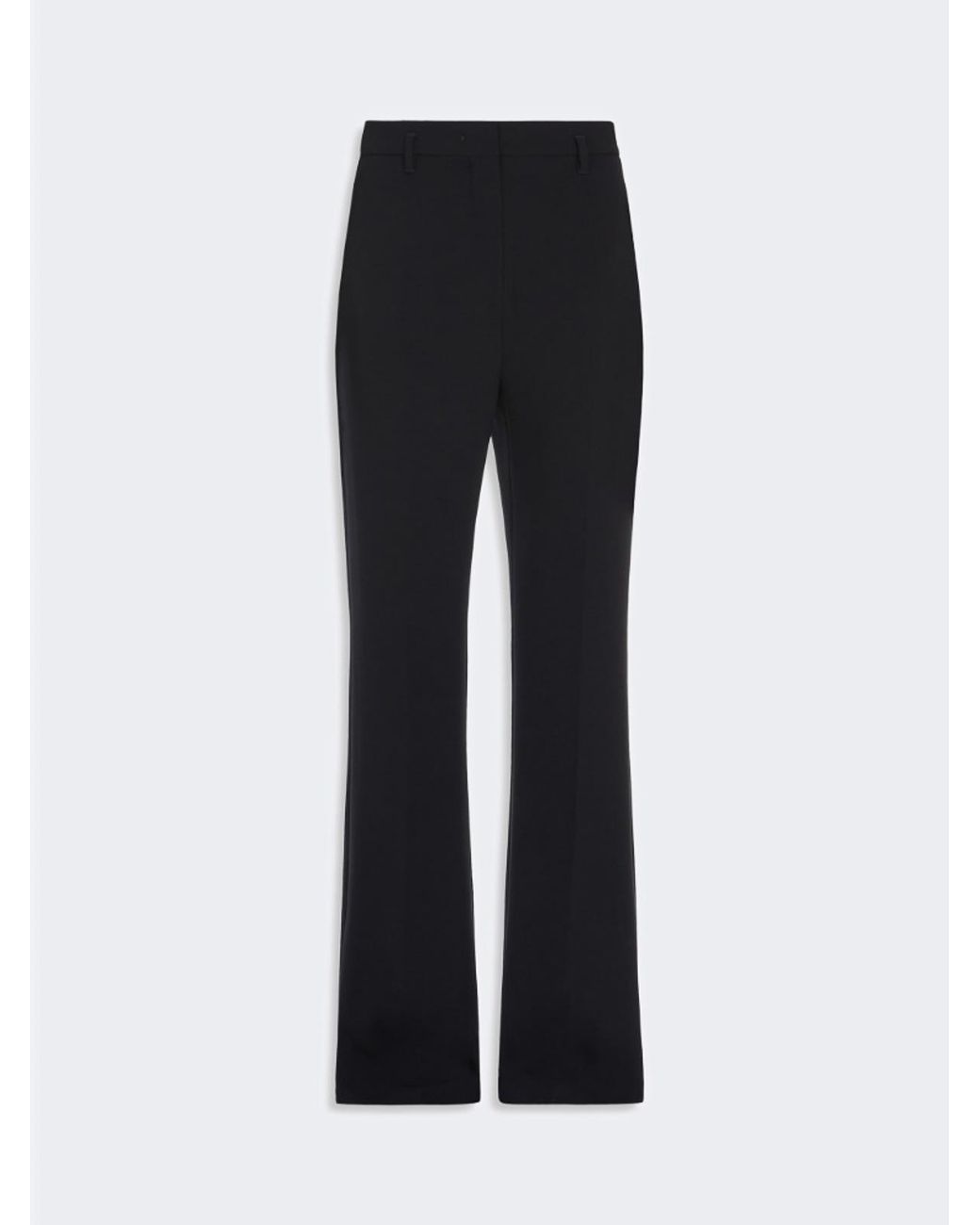 Max Mara Black Flared Cady Trousers By