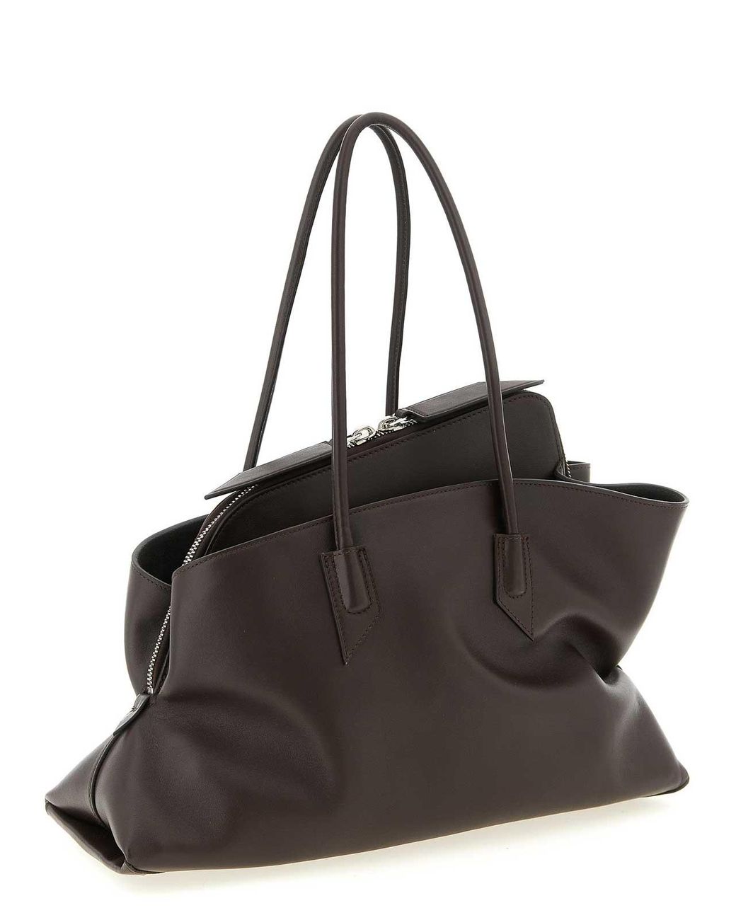 The Attico Black La Passeggiata Medium Shoulder Bag