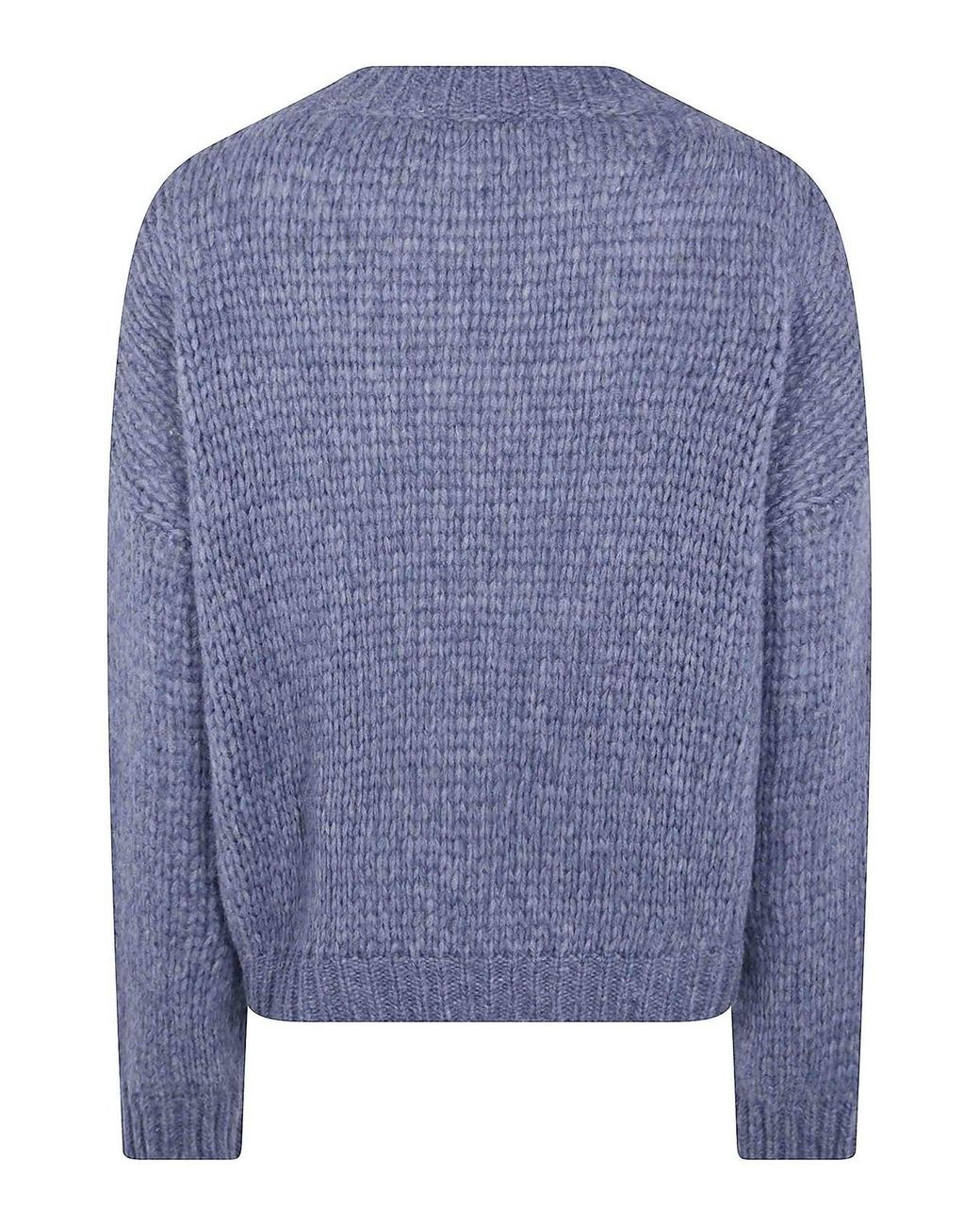 Nuur Blue Long Sleeves Round Neck Sweater