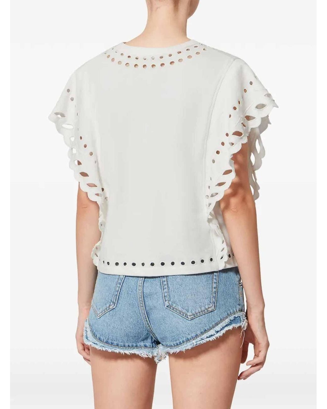 Isabel Marant White Odyle Cotton Top