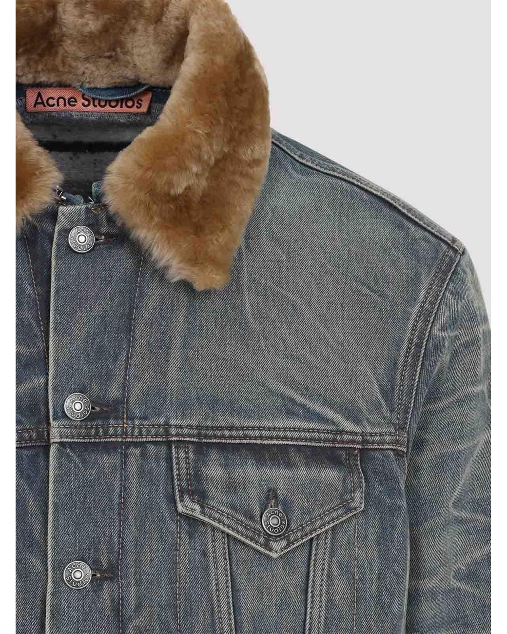 Acne Gray Cotton Jacket for men