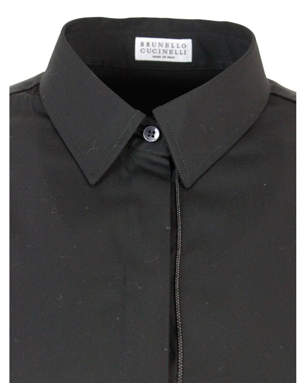 Brunello Cucinelli Black Cotton Shirt