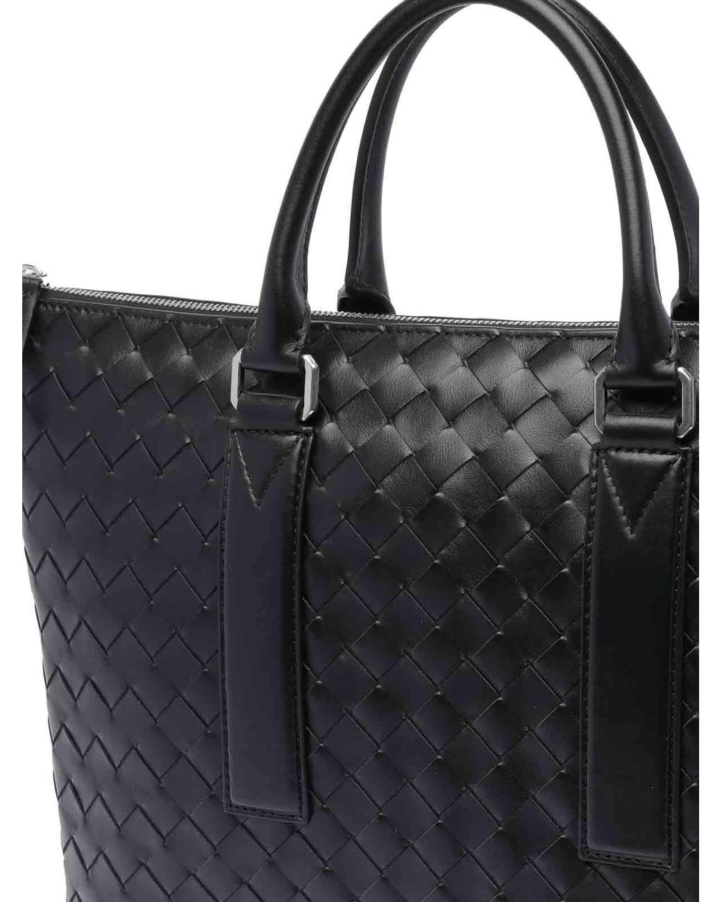Bottega Veneta Black Brifcase Soft Intertwin for men