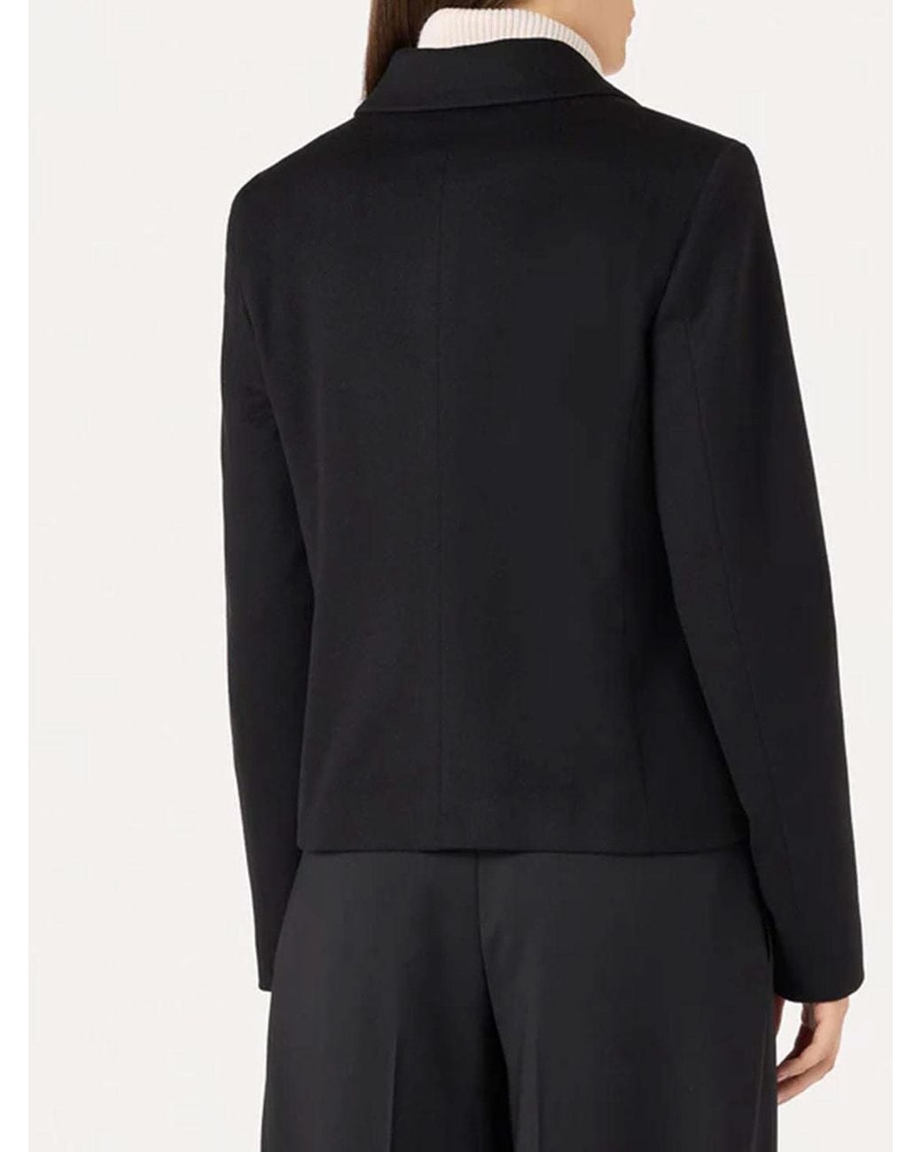 Lardini Black Single-Breasted Wool Jacket