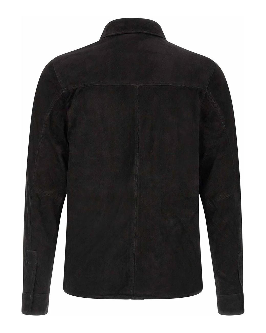 Giorgio Brato Black Suede Shirt Gloves for men