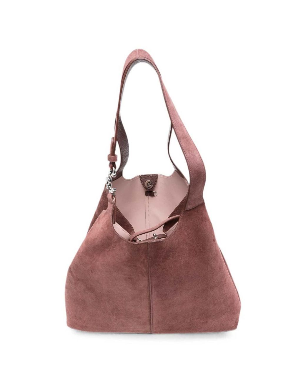 Coccinelle Purple Suede Bucket Bag