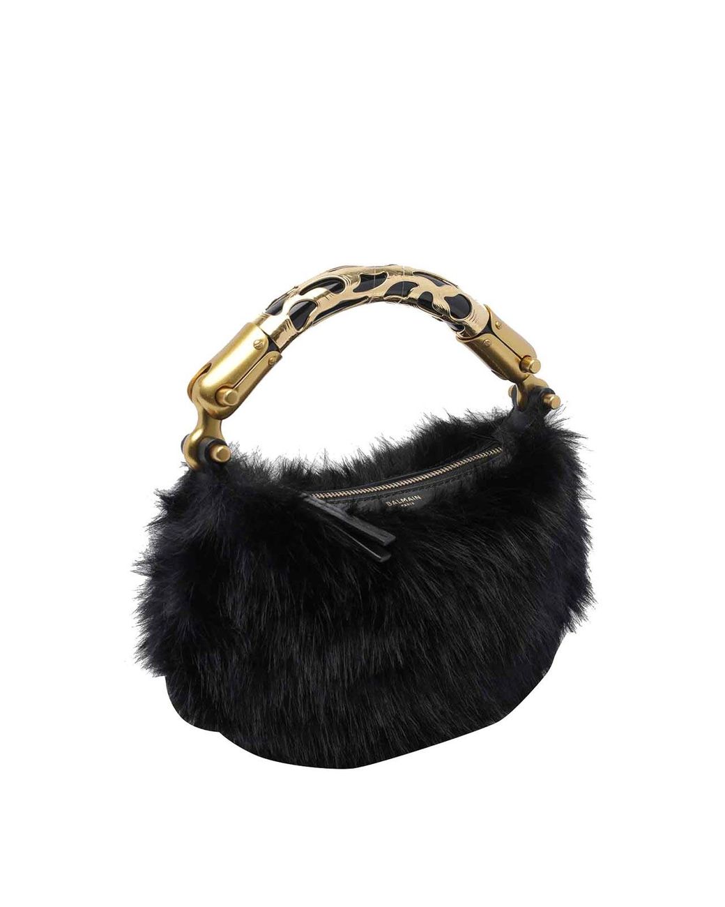 Balmain Black Mini Ebene Handbag