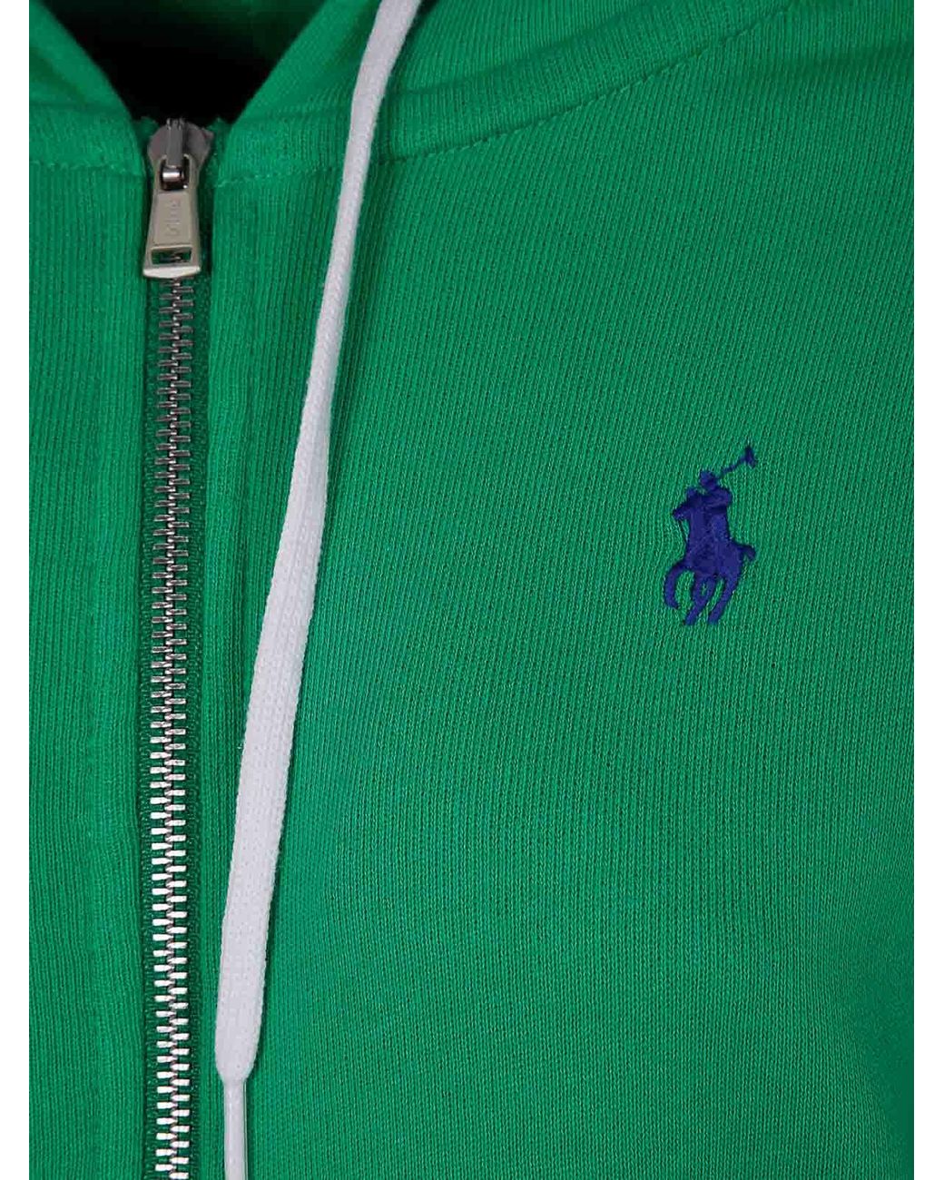 Polo Ralph Lauren Green Prl Fz Long Sleeve Sweatshirt