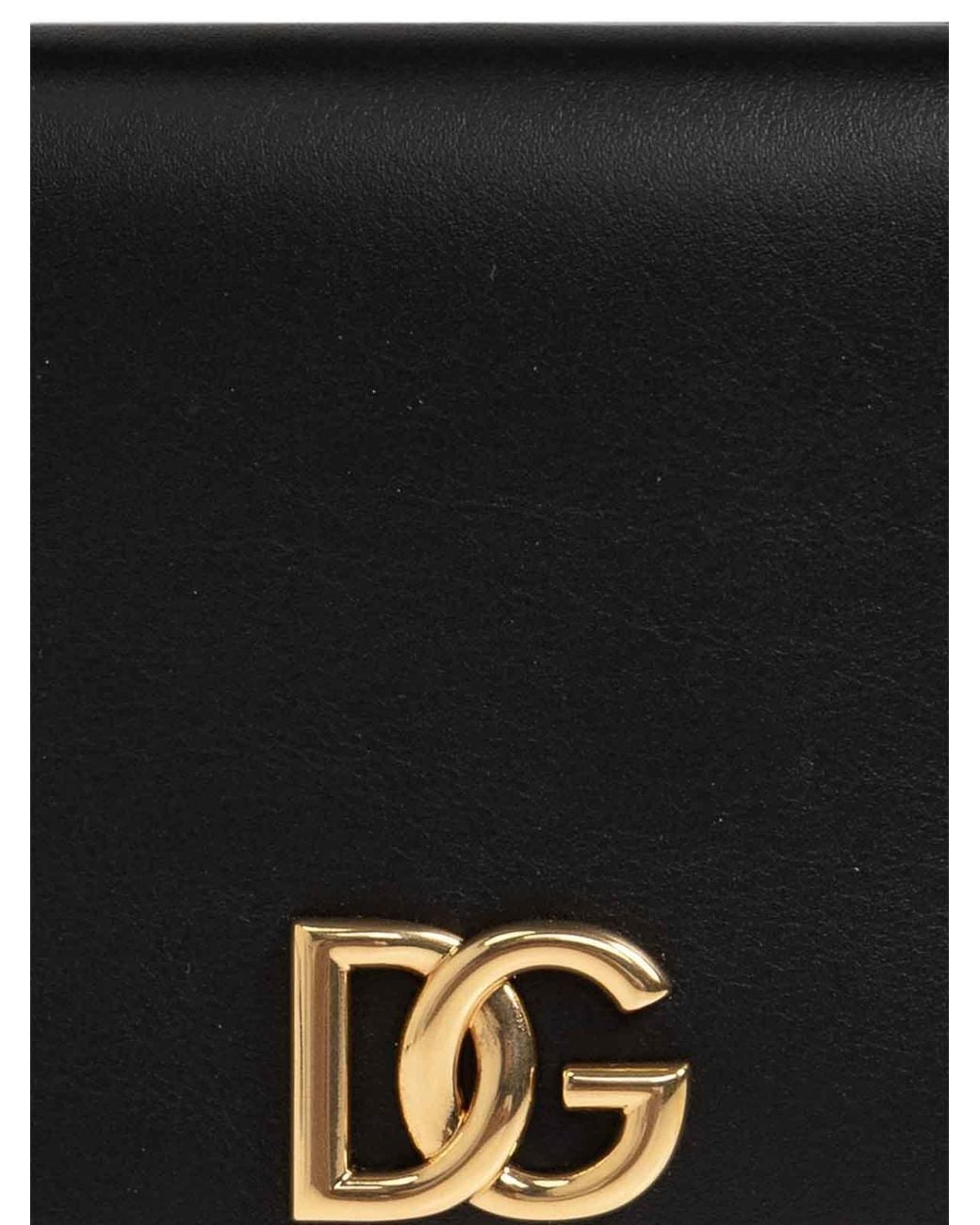 Dolce & Gabbana Black Leather Wallet With Logo Detail