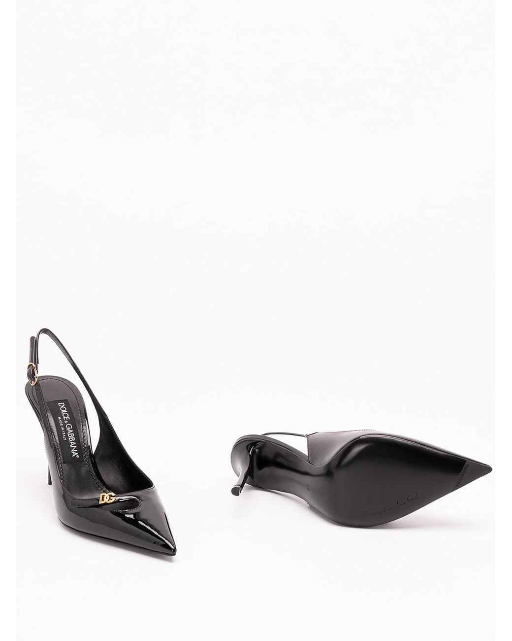 Dolce & Gabbana Black Patent Leather Slingback