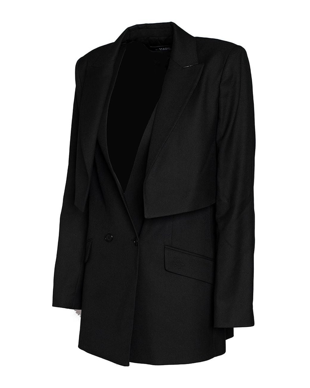 Karl Lagerfeld Black Tech Fabric Blazer