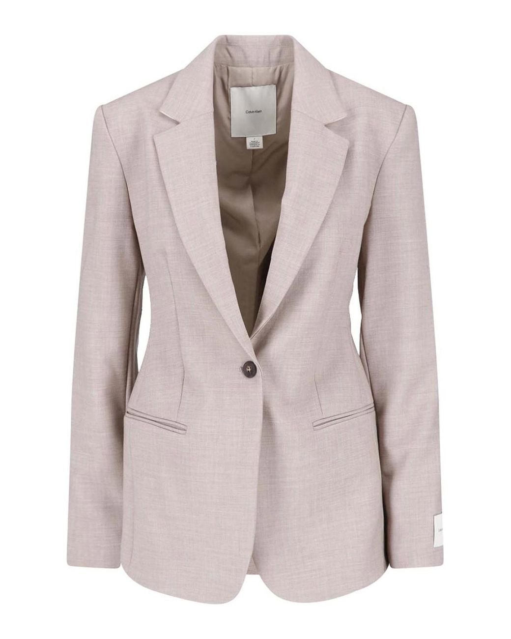 Calvin Klein Pink Single-Breasted Blazer