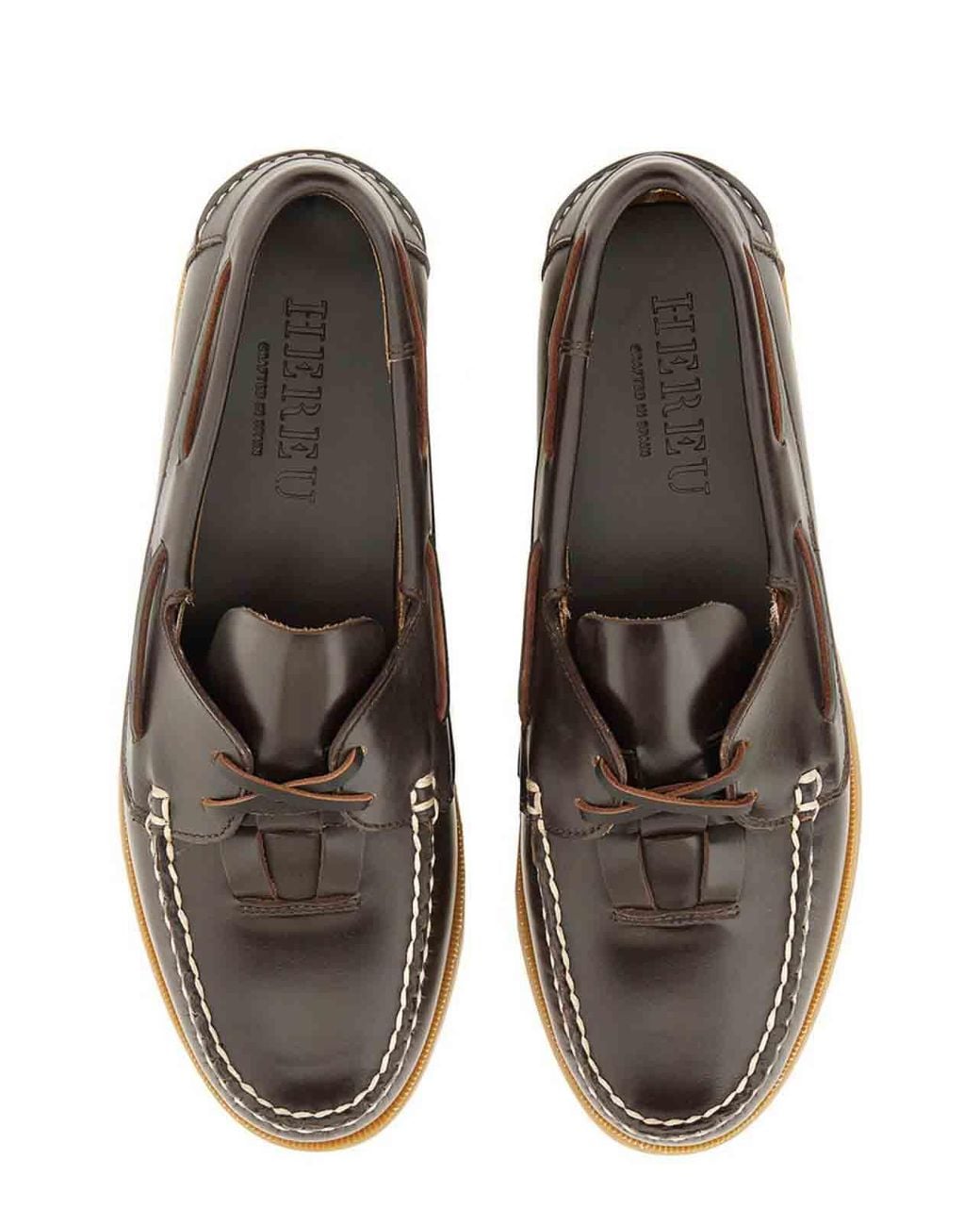 Hereu Brown Boat Moccasin