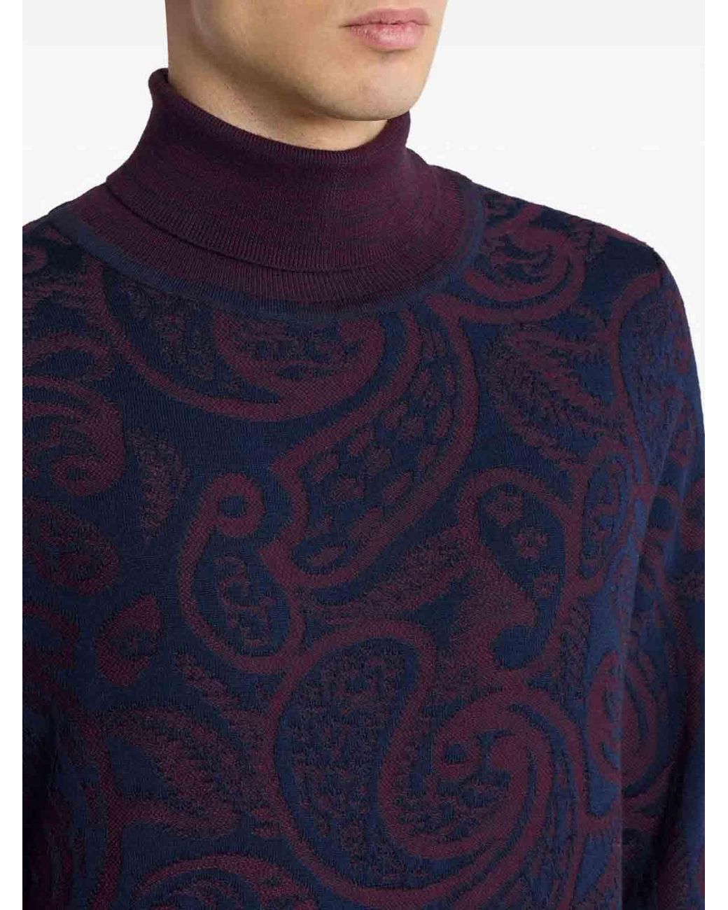 Etro Blue Turtleneck Sweater for men