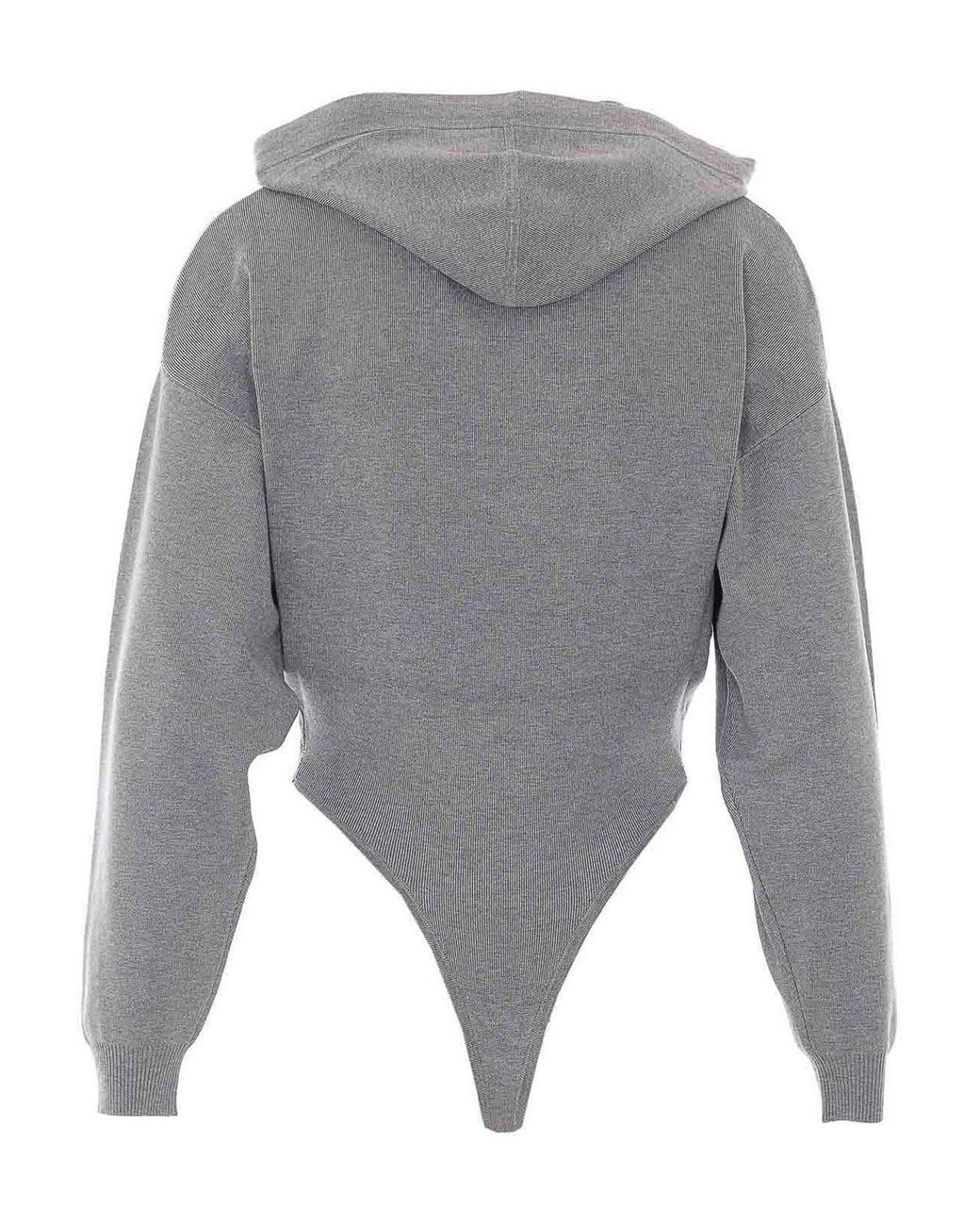 Elisabetta Franchi Gray Logo Sweatshirt Body
