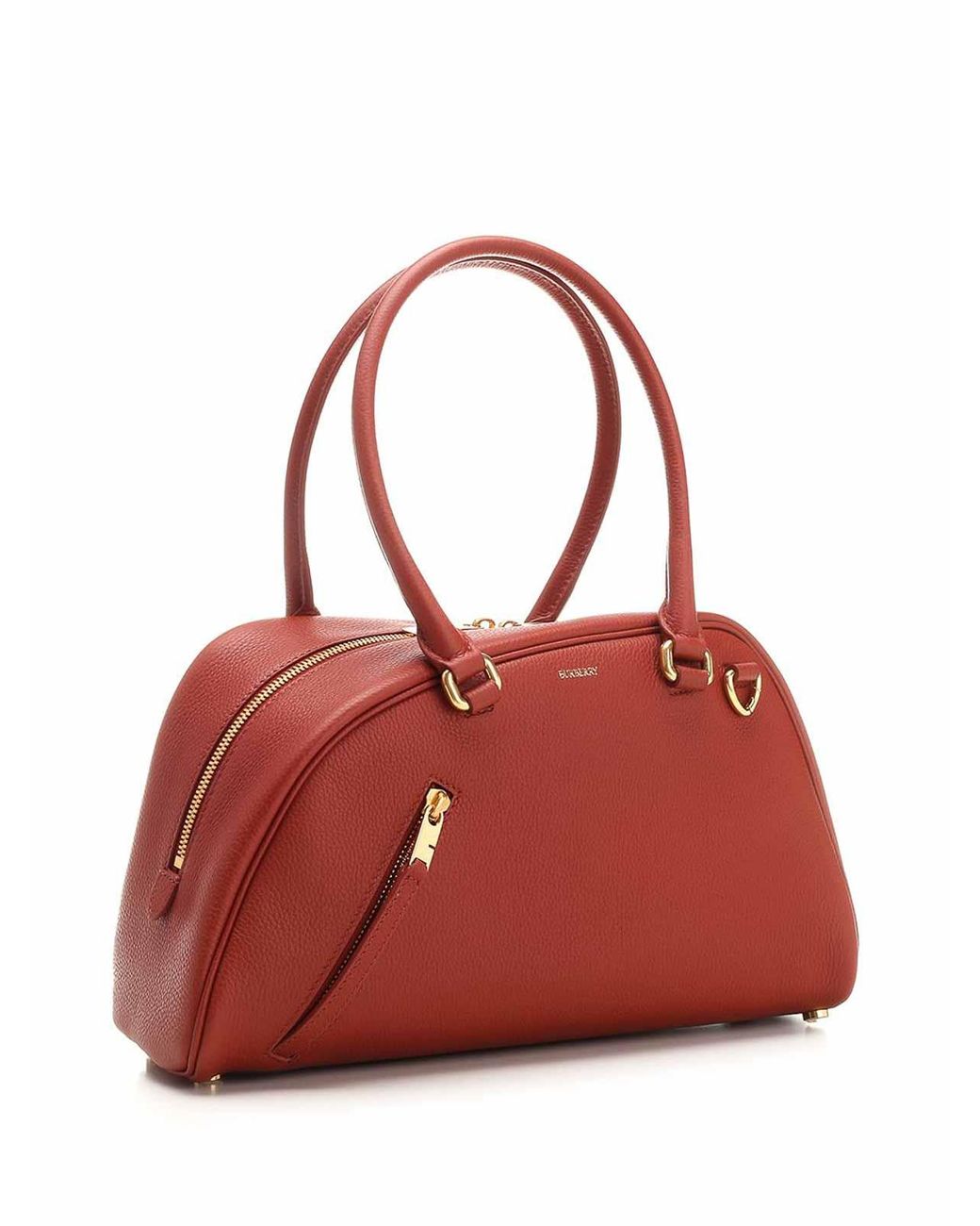 Burberry Shield Twin Bowling Bag in Red | Lyst UK