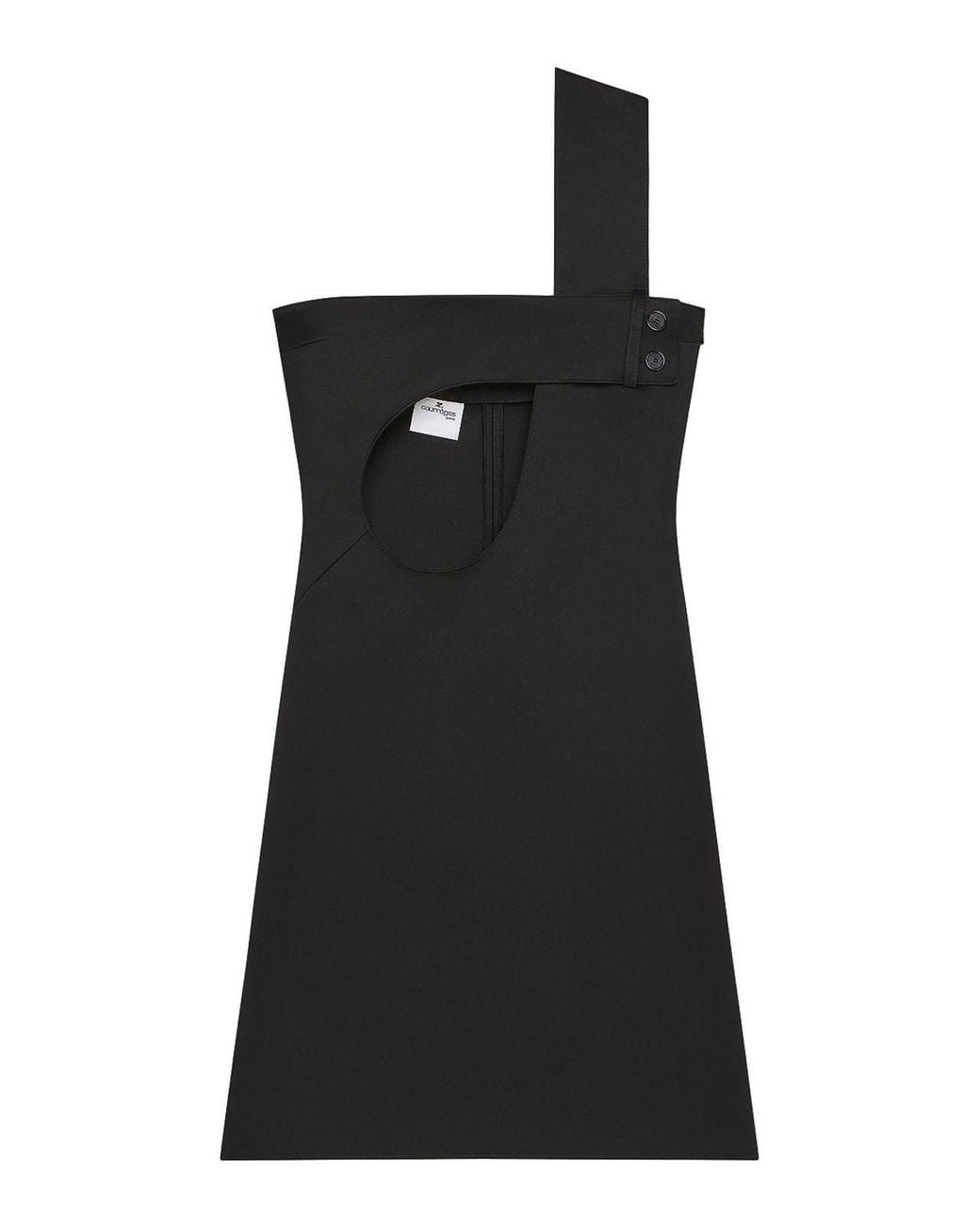 Courreges Black Cut-Out Mini Dress