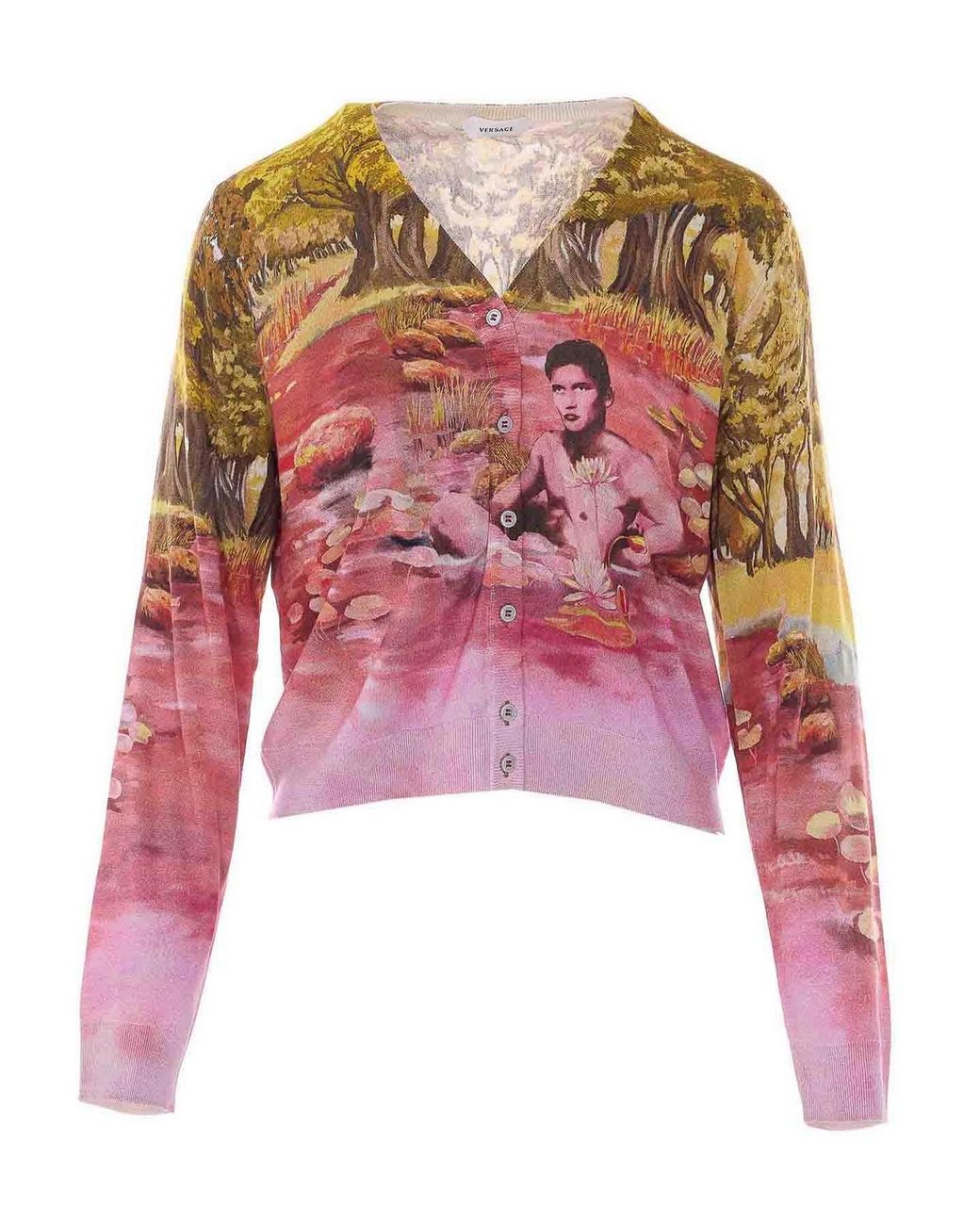 Versace Pink Knit Cardigan