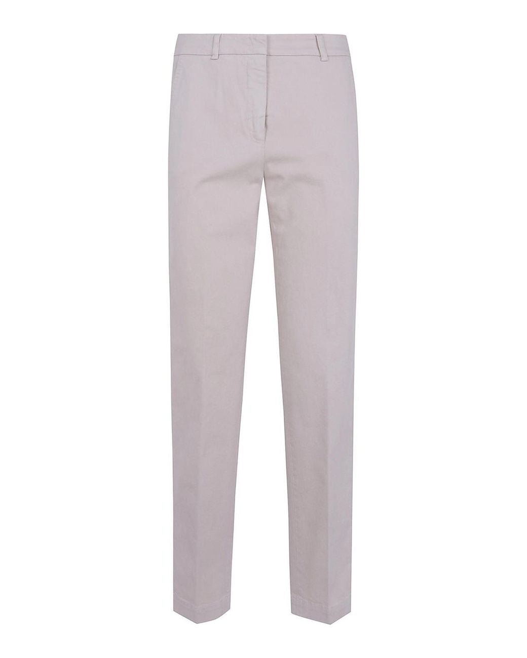 Peserico Gray Strech Gabardine Trousers