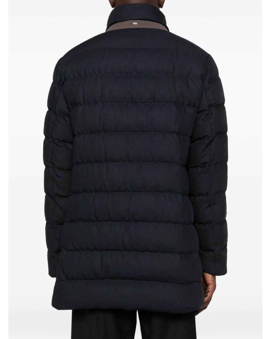 Herno Blue Quilted Jacket With Tailored Fit for men