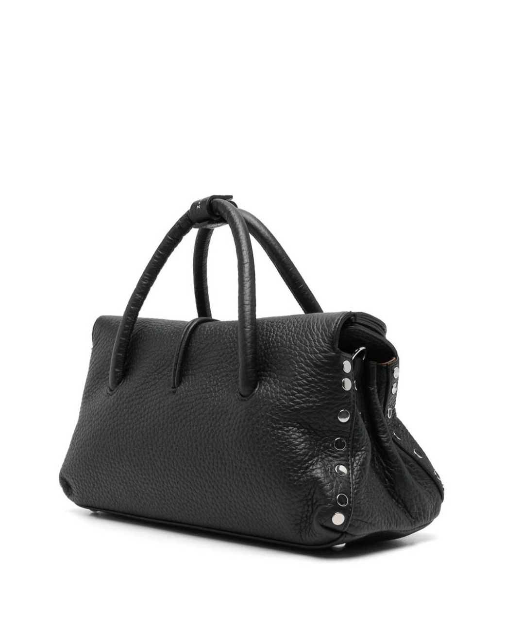 Zanellato Black Alma Centauro Mall Leather Handbag