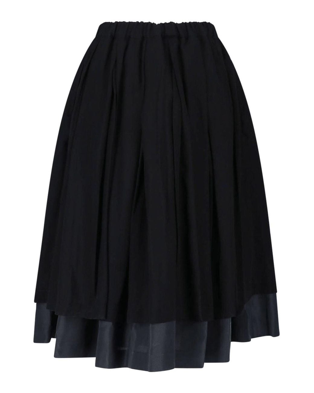 Comme des Garçons Blue Layered Midi Skirt