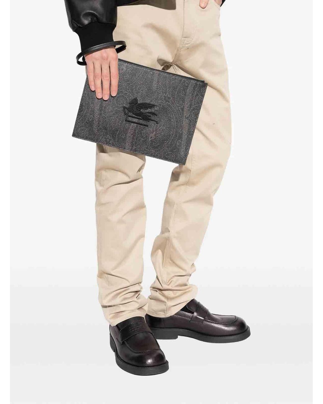 Etro Black Pouch Slg for men
