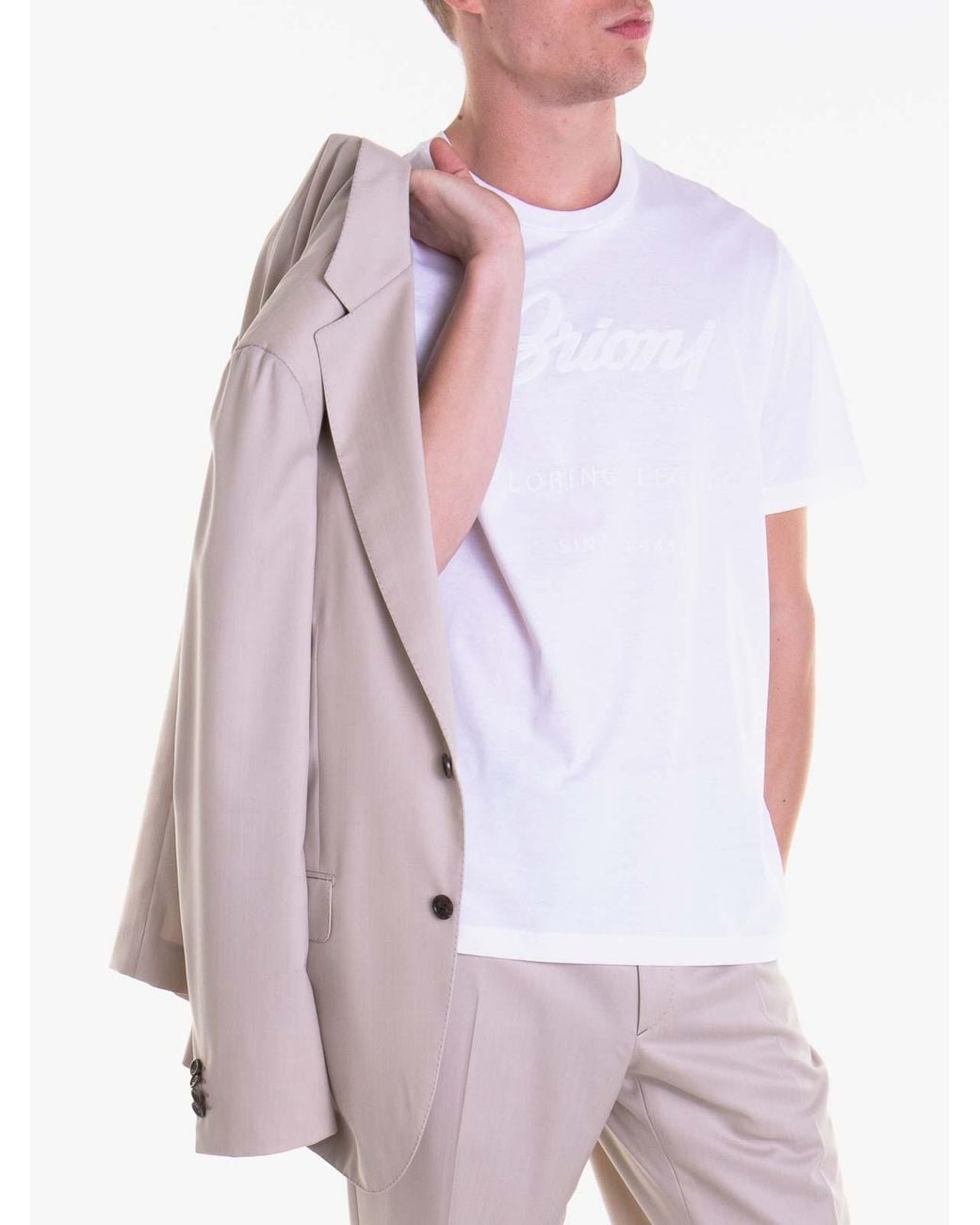 Brioni Pink Notched Lapels Suit for men
