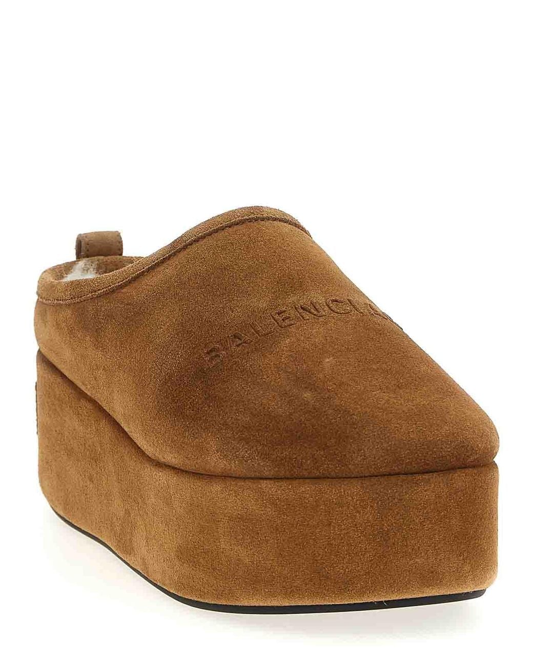 Balenciaga Brown Alaska Soft Sabots