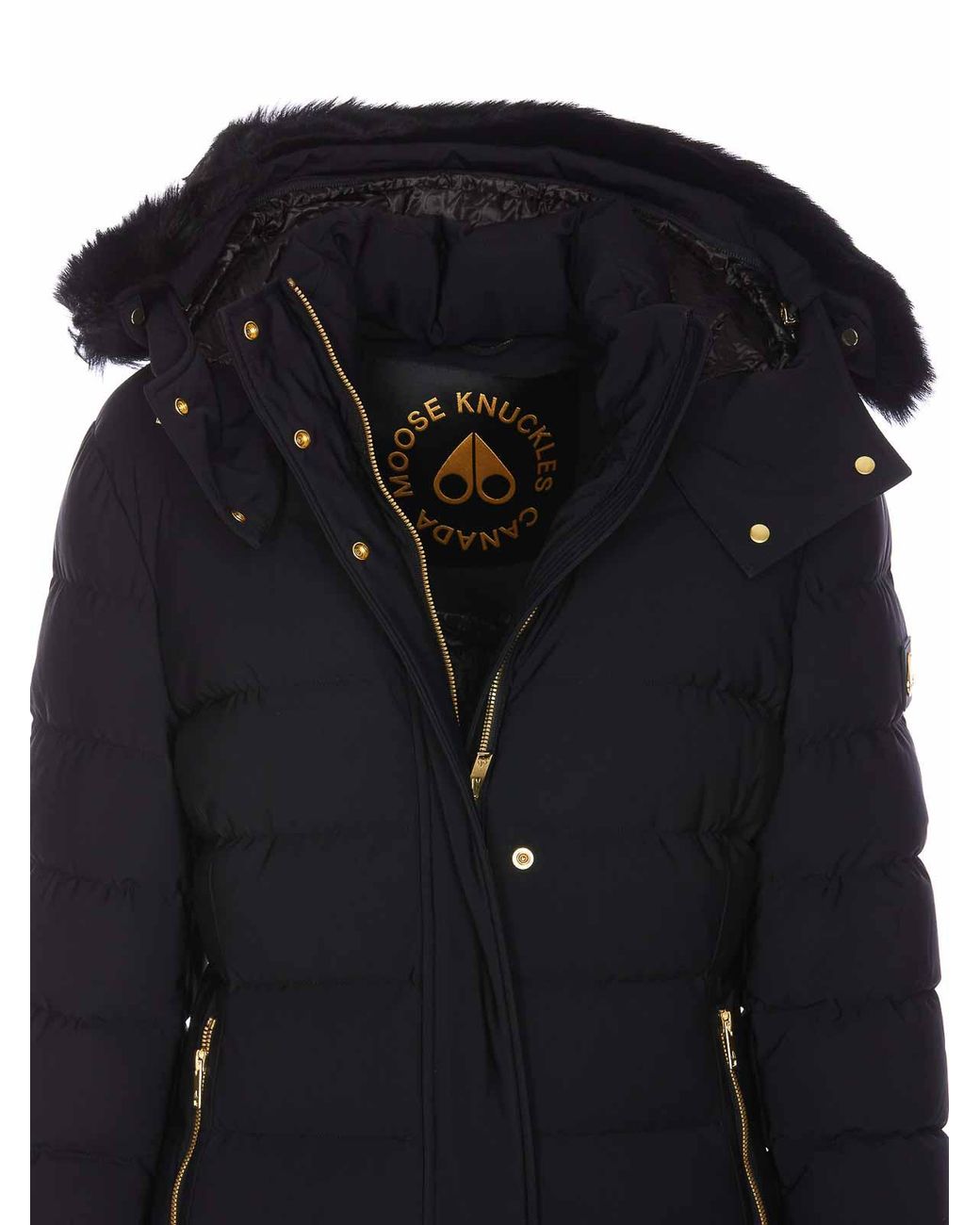 Moose Knuckles Black Watershed Shearling Parka