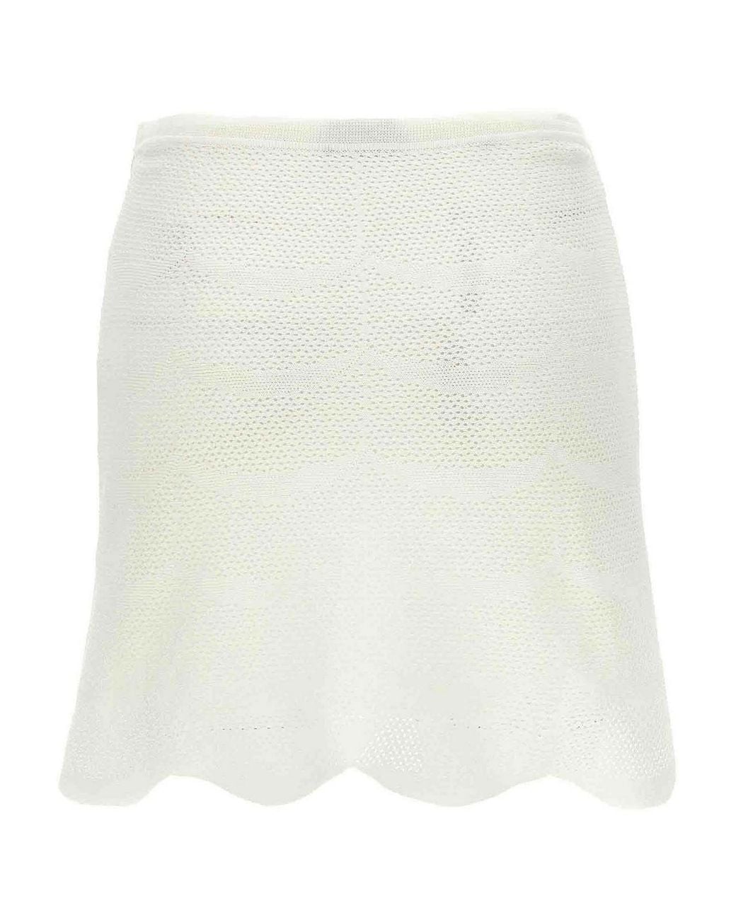 Tom Ford White Crochet Mini Skirt