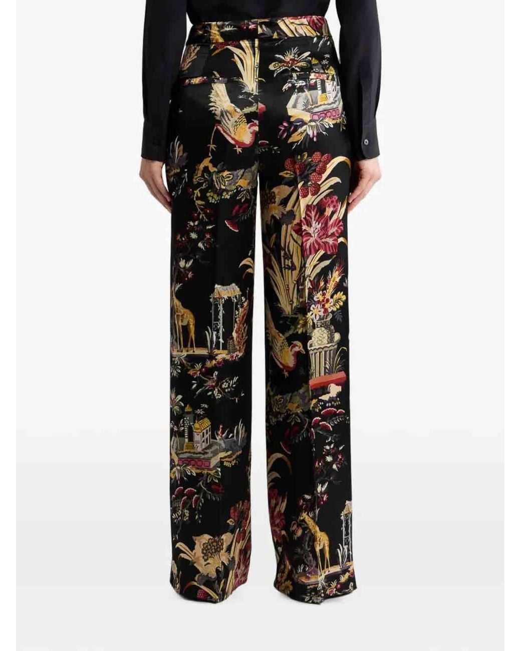 Etro Black Printed Trousers