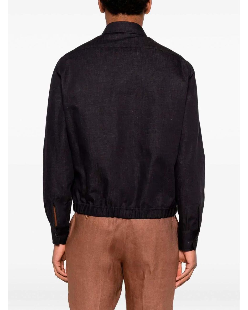 Lardini Black Shirt Jacket for men