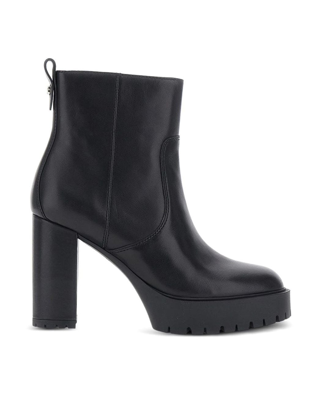 Pinko Black Clara Leather Ankle Boots