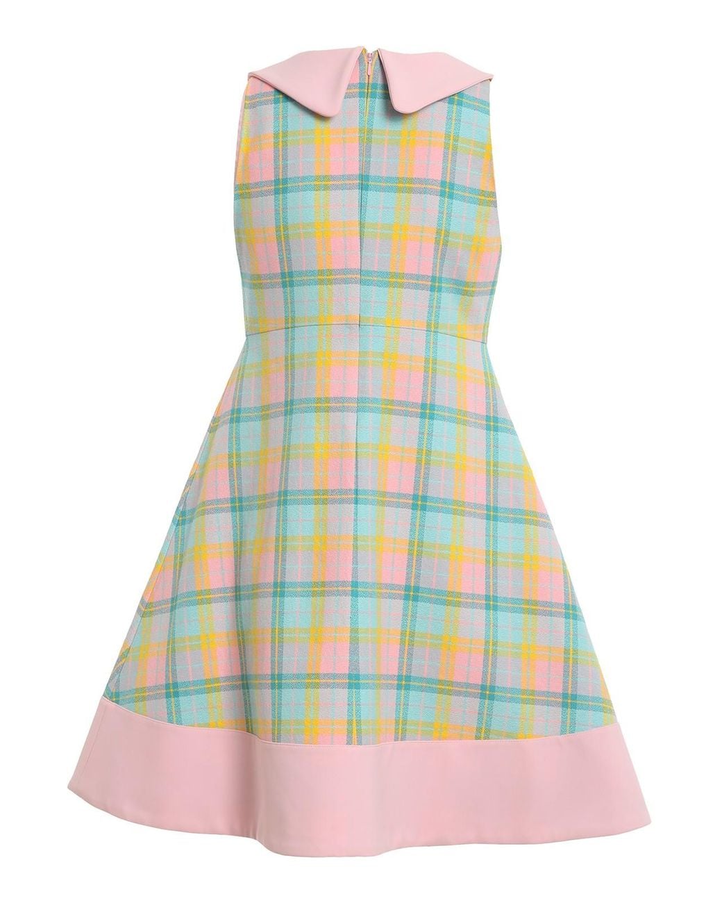 Moschino Multicolor Check Flared Dress