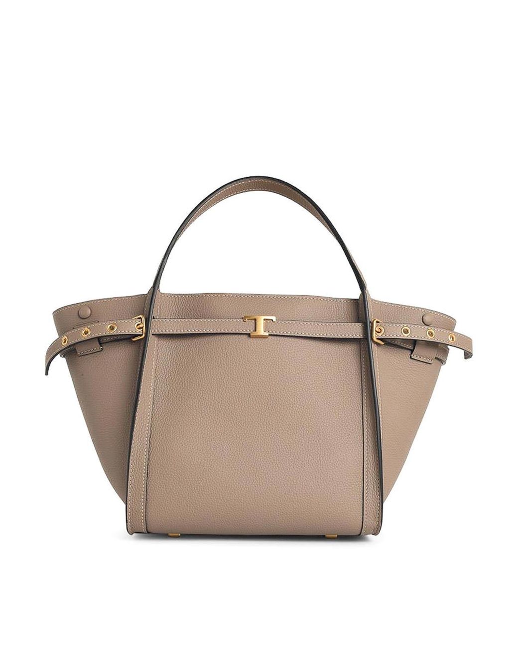Tod's Metallic Shopping Tim Small Leather Bag