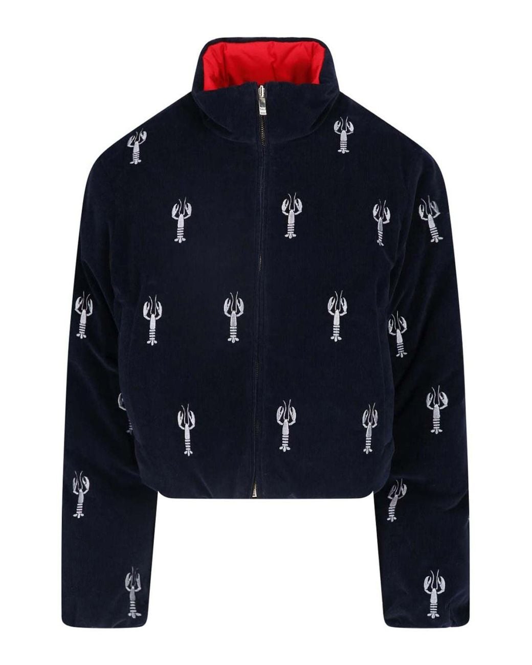 Thom Browne Blue Reversible Cropped Jacket