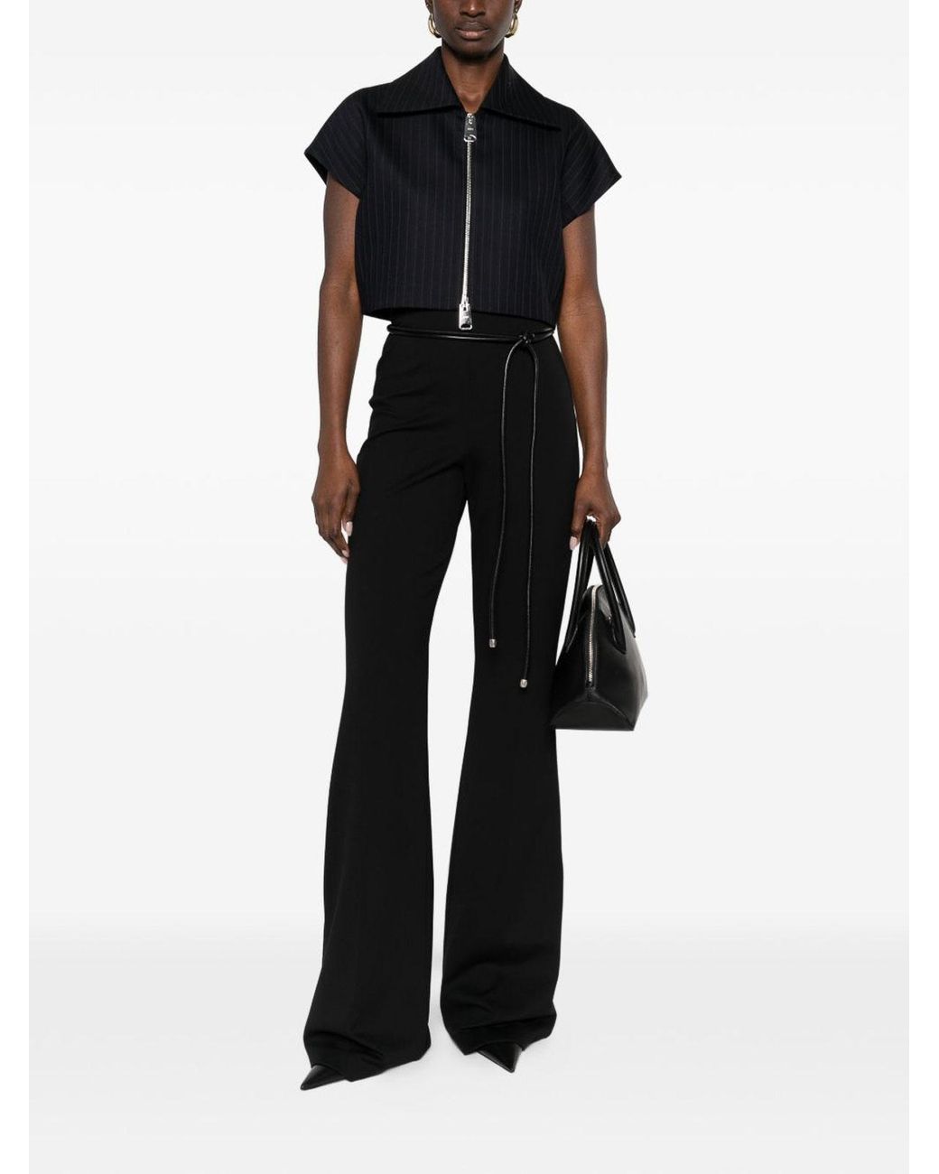 Sportmax Black Flared Trousers