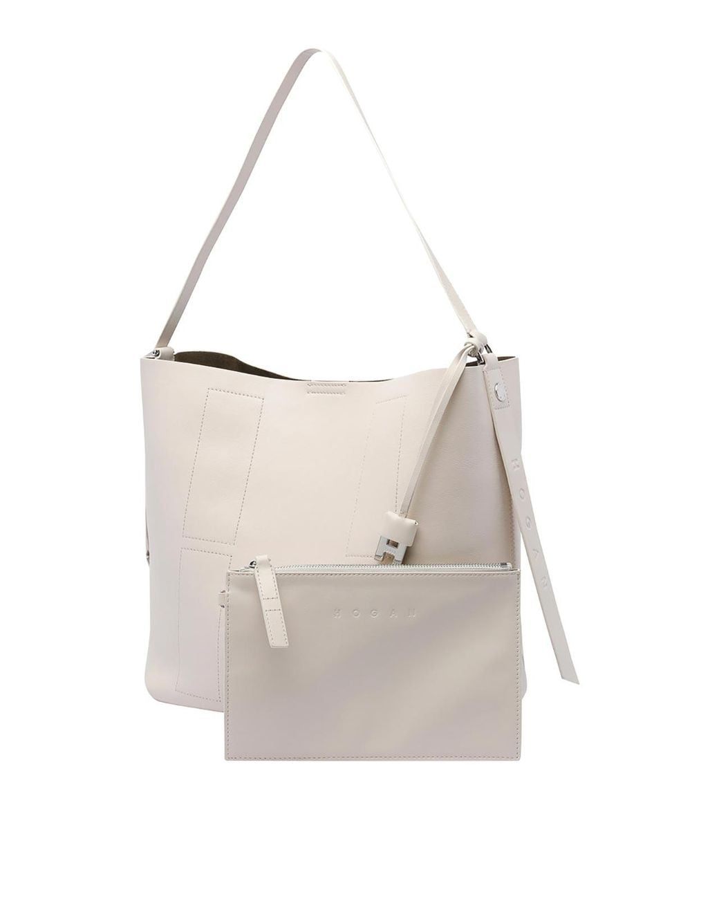 Hogan White Medium Hocket Hobo Bag