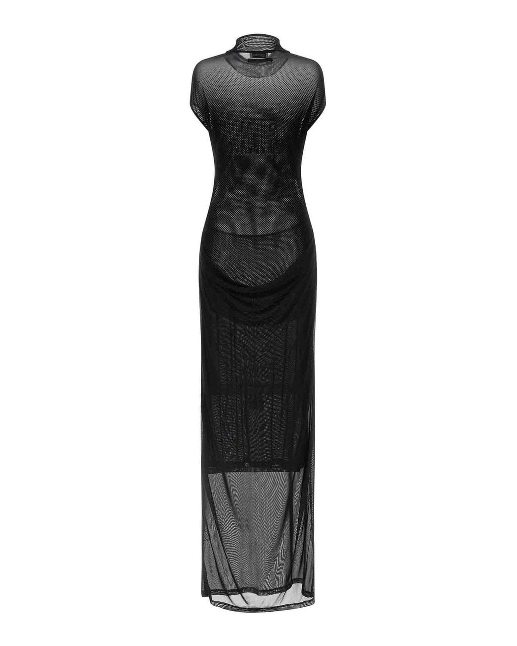 Jean Paul Gaultier Black Flocked Dress