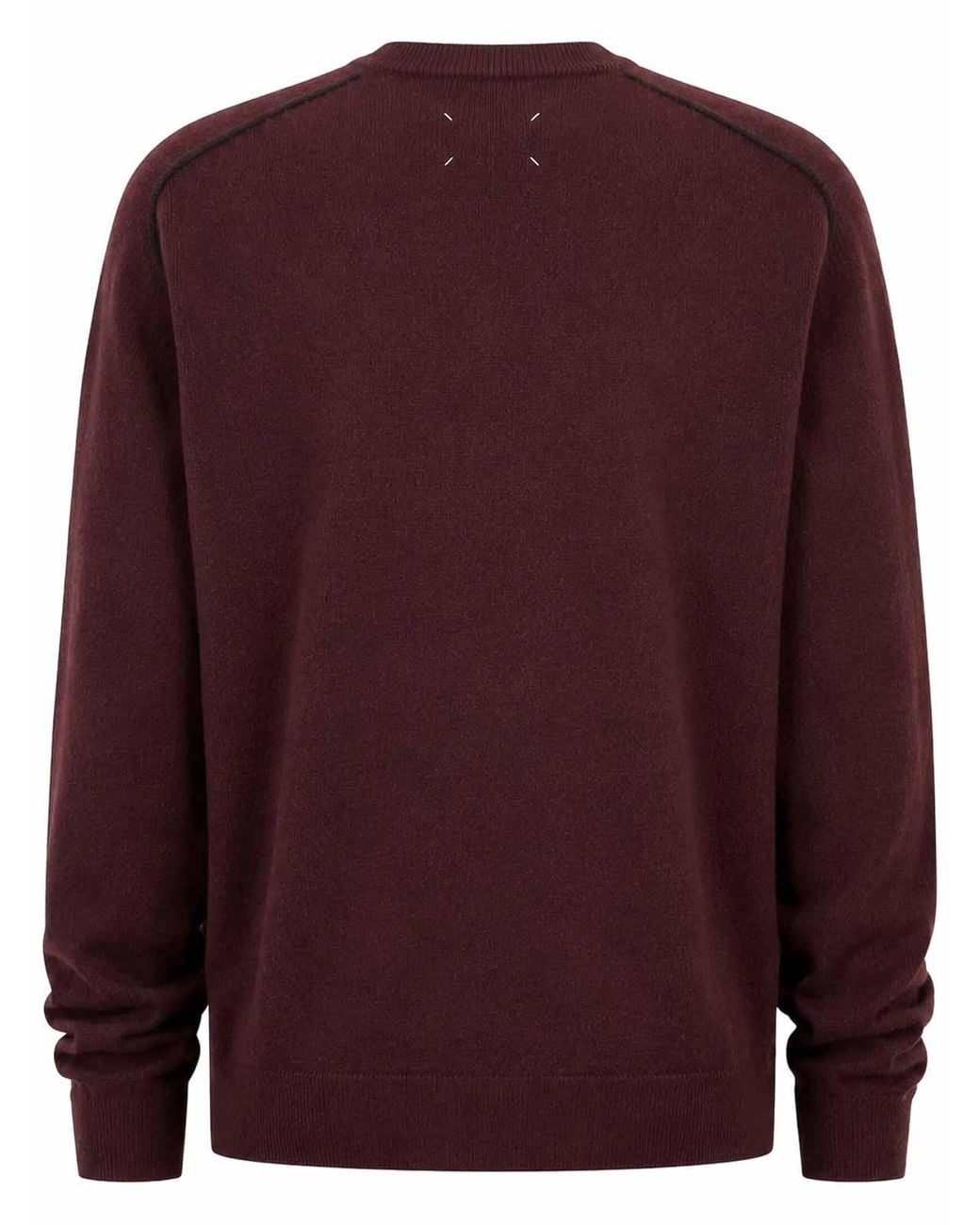 Maison Margiela Purple Virgin Wool Crewneck Sweater for men