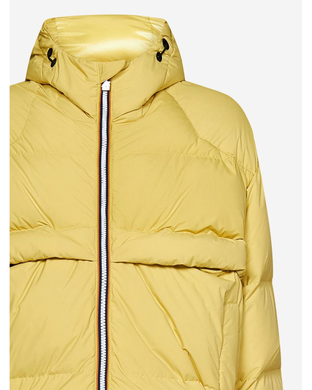 K-Way Yellow Tech Fabric Puffer Jacket for men