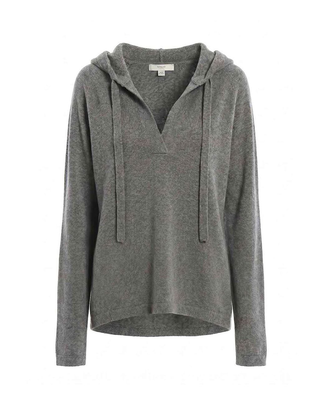 Malo Gray Hooded Sweater