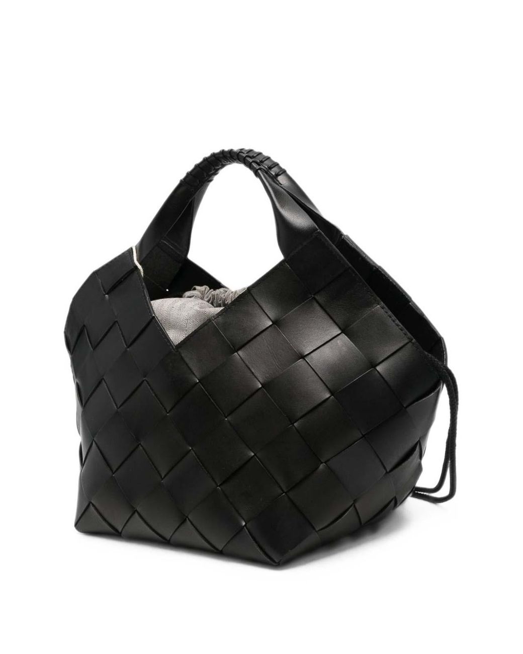 Dragon Diffusion Black Botteghe Woven Leather Bag