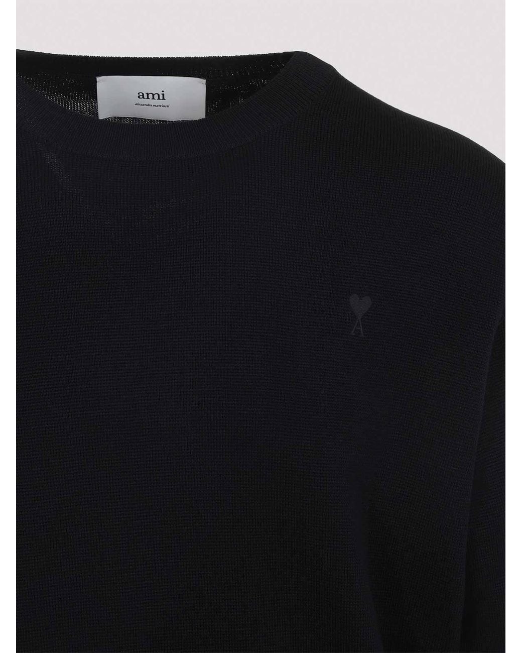 Suéter Cuello Redondo AMI de hombre de color Black