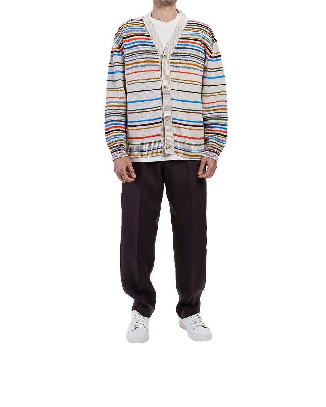 Paul Smith Blue Classic Stripe Cardigan for men