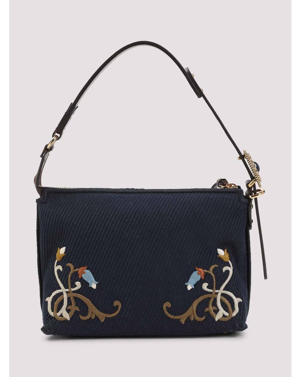 Etro Black Canvas Hobo S Shouldel Bag