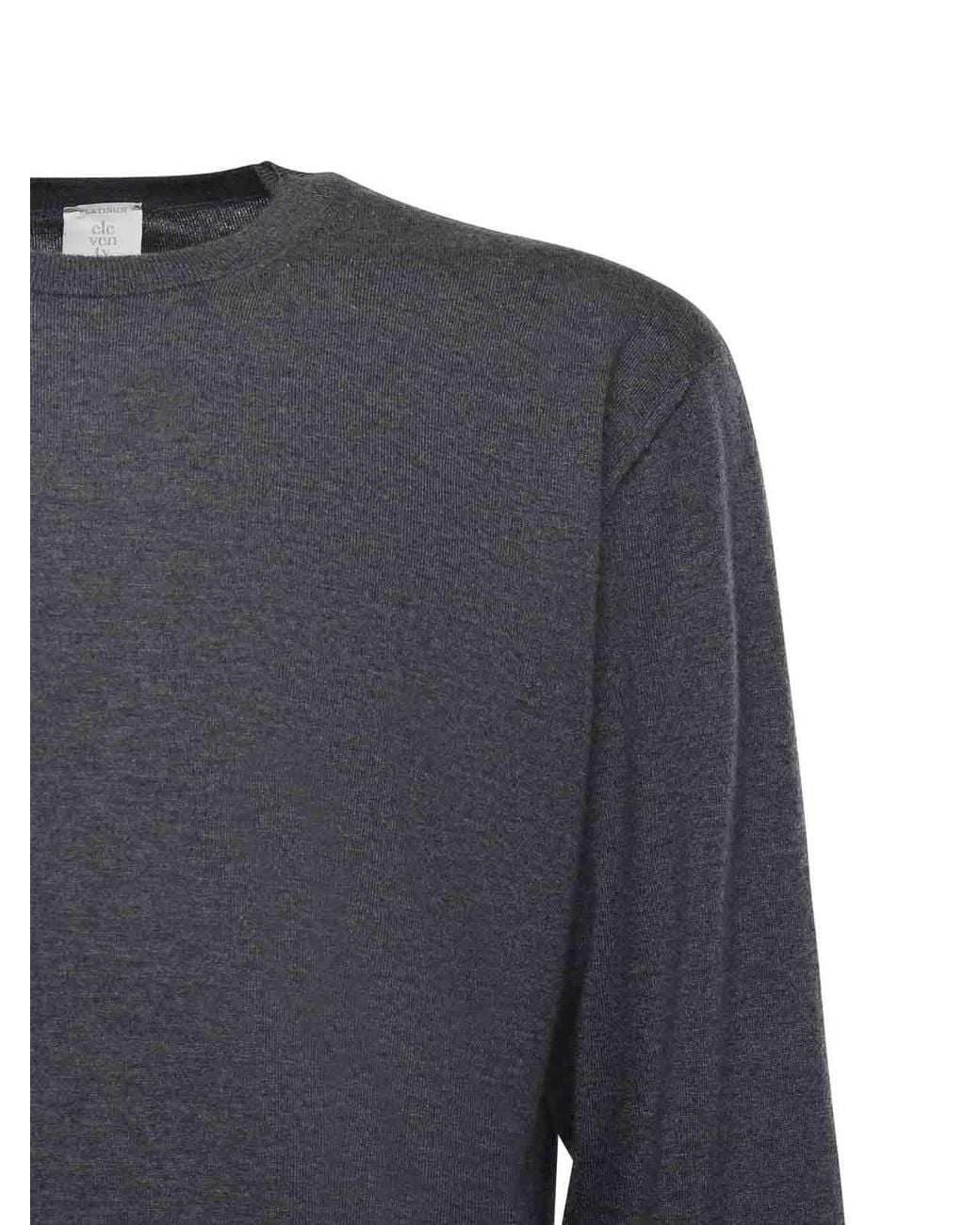 Eleventy Gray Cashmere Sweater for men