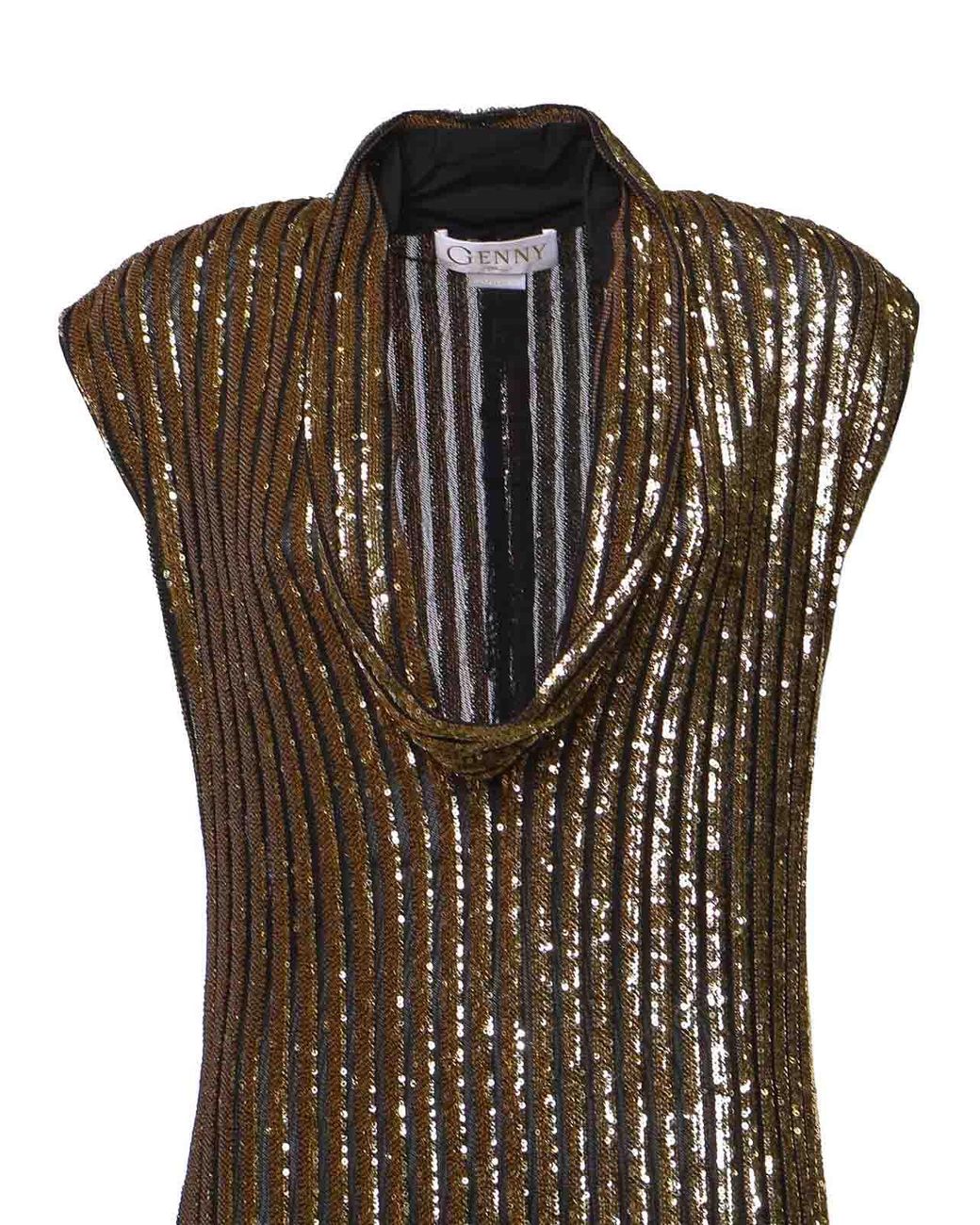 Genny Brown Long Sequin Dress
